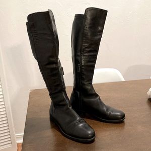 Italian handcrafted leather knee high boots